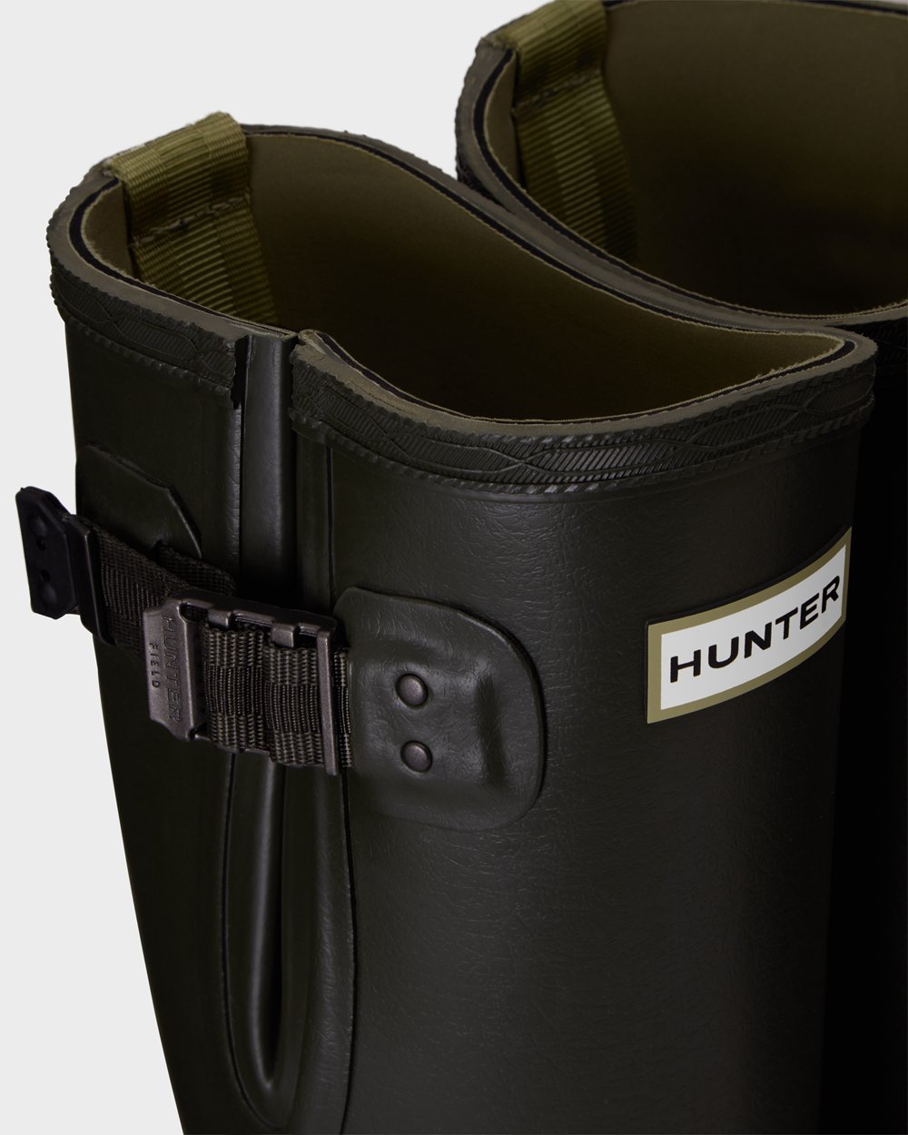 Hunter Høye Gummistøvler Mørke Olivengrønne - Dame Balmoral Side Adjustable 3Mm Neoprene - Norge YZK